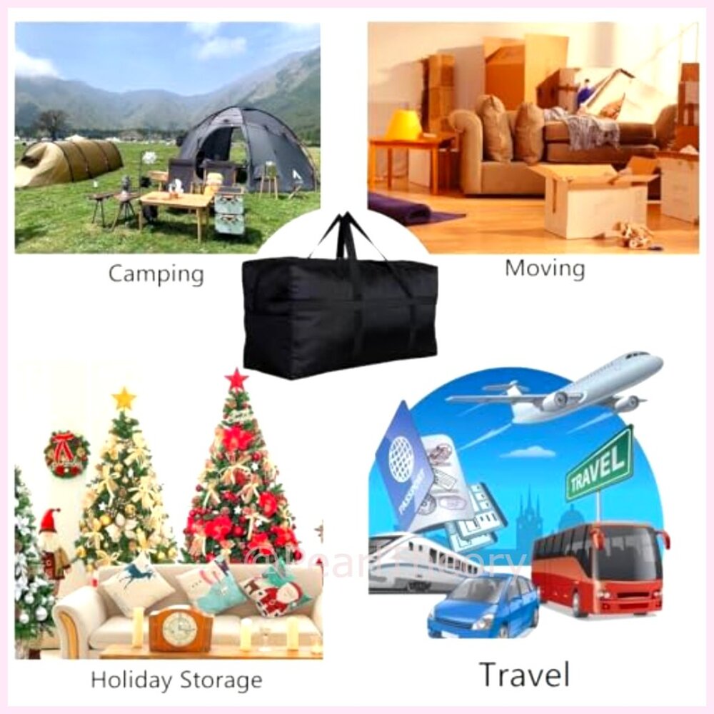 Extra Large Foldable Duffle Bag With Zippers And … - image 6